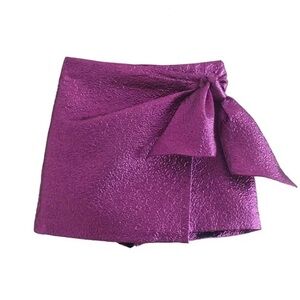 Zara Metallic Magenta Women's Skort